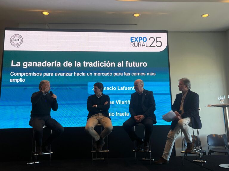 En La Rural, Iraeta respaldó a los productores del centro y evitó confrontar por la barrera sanitaria